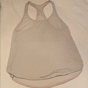 Size 4 Lululemon Tank White and Grey Stripes